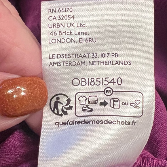 BHLDN Selena Strapless Stretch Satin‎ Slip Ruched Midi Dress Purple Size Medium - Picture 15 of 15